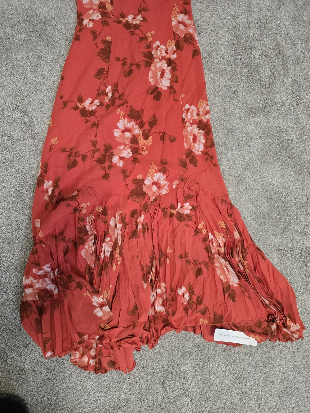 NWT Reformation Aiko Floral Pleated Hem Bustier Slipdress Size 6 - Picture 11 of 11